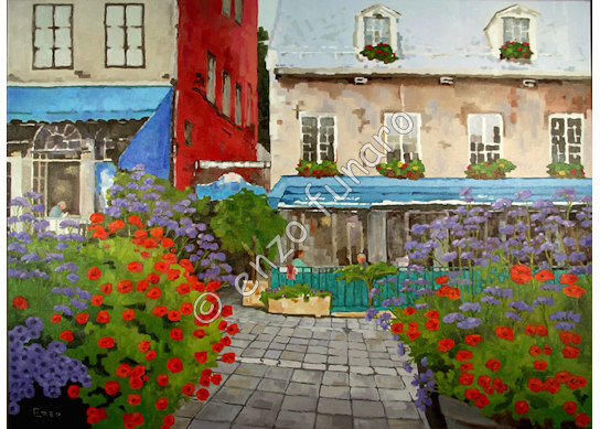  Vieux Montreal - Oil on Canvas by Enzo 